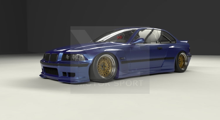 1992-1999 BMW E36 M3 Coupe GRD PD RB Style Wide Body Kit including