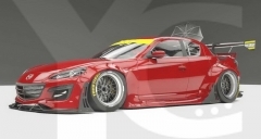 2009-2012 Mazda RX-8 SE3P PD RB Style Wide Body Kit incl. Front Lip, Fender Flare, Side Skirts, Rear Diffuser & Wing