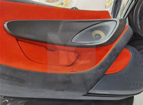 2016-2020 McLaren 540C 570S 600LT Inner Door Loudspeaker Surround Cover Dry Carbon Fiber