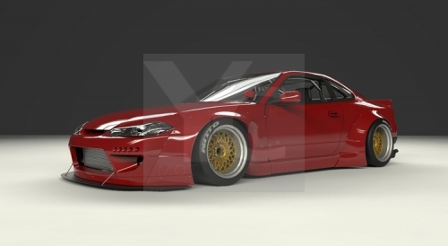 1999-2002 Nissan S15 Silvia GRD PD RB Style Wide Body Kit including Front Bumper, Fender Flare Kit, Rear Diffuser & Wing