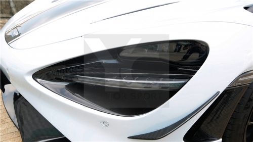 2017-2021 McLaren 720S Coupe & Spider OEM Style Headlight Inserts Trim Dry Carbon Fiber