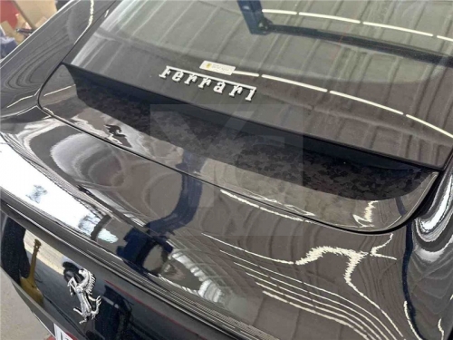 2017-2020 Ferrari 812 Superfast Rear Bonnet Lower Insert Replacement Dry Carbon Fiber Forged Carbon