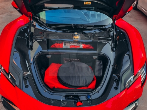 2020-2022 Ferrari SF90 OEM Style Front Trunk Lid Bay Panel Kit Dry Carbon Fiber